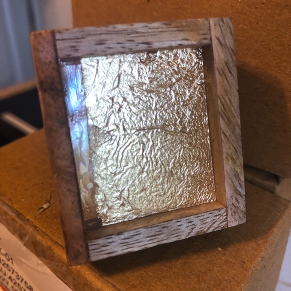 Anthropologie Gold Asymmetric Knob Dresser Handle Pull Table Wood Bronze Aurelia - Picture 3 of 6